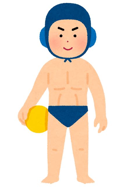 #こえていくホロライブ 2 days to go! 水球の選手のイラスト（男性） | かわいいフリー素材集 ...