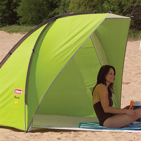 Keep your chairs and coolers protected all day. Coleman Beach Shade Tent | Beach shade, Beach shade tent ...