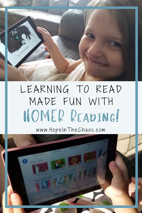 Kids can develop reading skills through stories, phonics lessons, songs, their own voice recordings, drawing, and more. HOMER Reading - The Best App for Learning To Read! - Hope ...