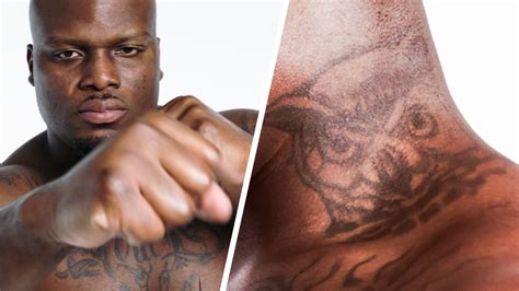 Former ufc number one heavyweight contender jeff monson has a large selection of tattoos all over his body. Watch Tattoo Tour | UFC Fighter Derrick Lewis Breaks Down ...