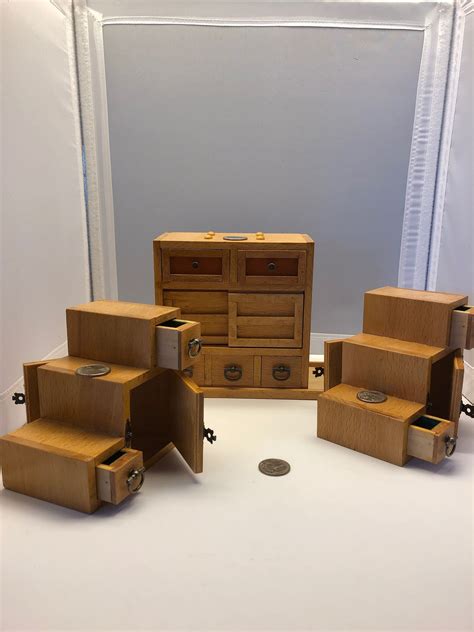 Hemlock and wormy maple tv stand. Japanese Tansu Miniature Step Cabinet | Etsy | Hardwood ...