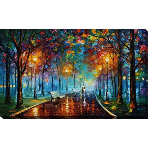 Leonid afremov world renowned artist. "Misty Mood" by Leonid Afremov Painting Print on Wrapped ...