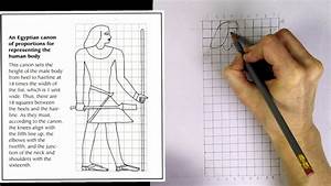Drawing an Egyptian Figure Using a Grid - YouTube