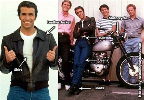 Fonzie is actually an imaginary character that has been played by henry winkler in happy days, the popular american sitcom. Fonzie Costume Happy Days - Winkler | Happy days tv show, Costumes, Happy day