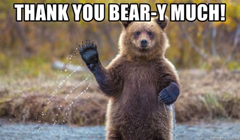 Thank you for your support images. Thank you bear-y much! - Thank you bear-y much | Meme ...