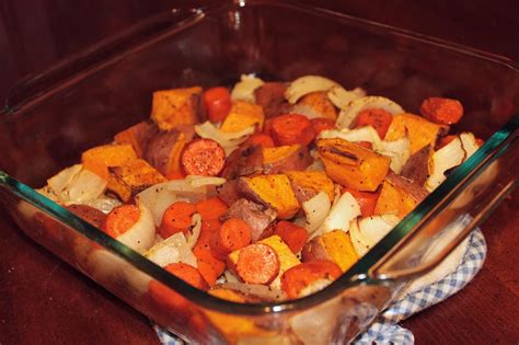 The soaked stale bread binds leeks, nutty raclette cheese, abundant roasted garlic and thyme. Lilyquilt: Roasted Winter Vegetables for Christmas Dinner