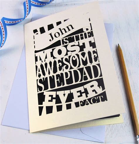 What follows is a list of solid gifts ideas for step dads—classic, cool, and not overly sentimental. personalised stepdad father's day card by pogofandango ...