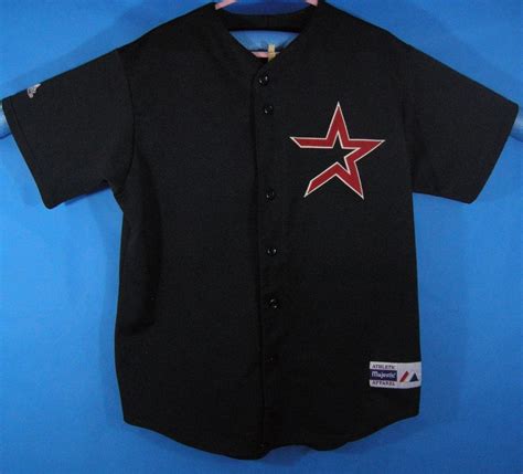 Vintage Houston Astros MLB Baseball Adult XL Black Star ...