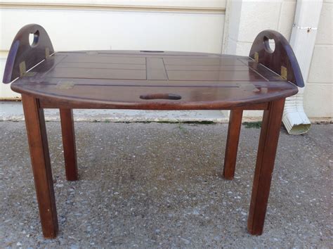 This is a wooden coffee table that i have painted seafoam green. Oval coffee table with folding sides in Blackjack's Yard ...