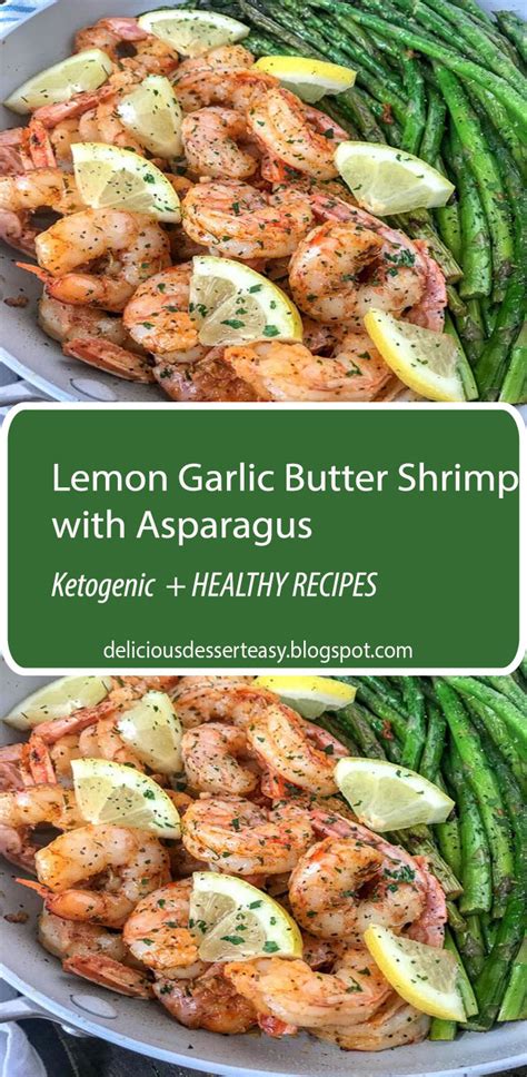 2 of 7 sheet pan lemon butter garlic shrimp with asparagus. Lemon Garlic Butter Shrimp with Asparagus - Delicious ...