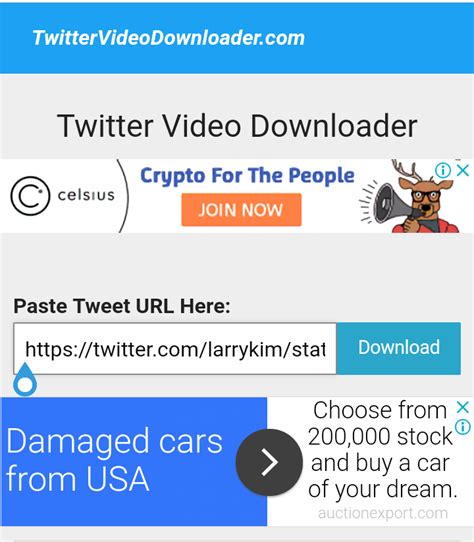 You need to copy the url of any twitter video that you want to download with our twitter videos downloader mp4 online hd free. How to Download Videos from Twitter Android and iPhone