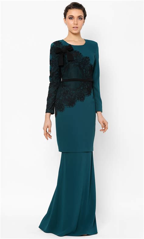 Check spelling or type a new query. Renee Kurung Set in Dark Turquoise | FashionValet