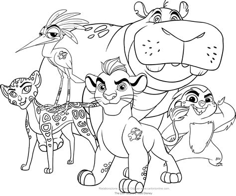 On the night of a royal ball, charming falls in love with a mysterious maiden. The Lion Guard coloring page