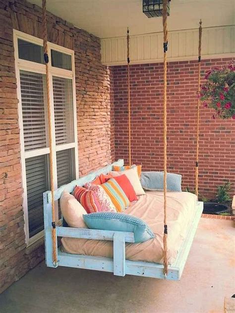 You will have to join wood pallets into a frame, add a mattress on top and hover it from a tree branch using a rope. 50 Amazing DIY Projects Pallet Swings Design Ideas ...