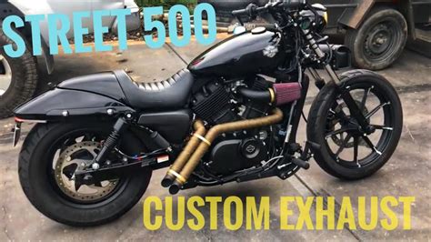 Custom made wheels view now. Harley Davidson Street 500/ Custom Exhaust Sound/ Start up ...