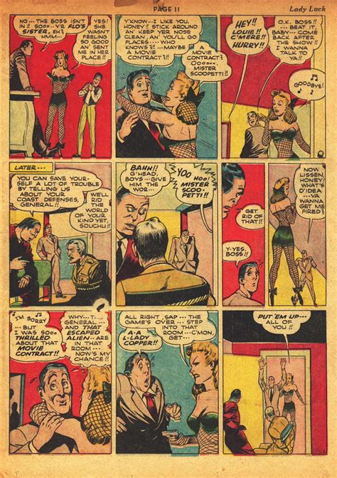 Racks of clothing towered over you. The Spirit (Feb. 1942) - Lady Luck - Uniform Stealing Board
