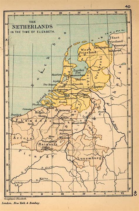 Situado en europa, con zonas como holanda, y cuya capital es amsterdam. Mapa de los Países Bajos en el Tiempo de Elizabeth - mapa ...