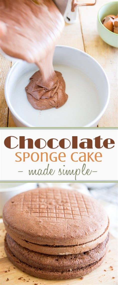 So unless you're planning on soaking your cupcakes with simple syrup, save sponge cake for a time when you a toothpick comes out clean: Chocolate Sponge Cake | Recipe | Chocolate sponge cake ...