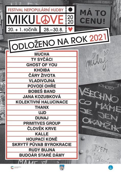 Jedna z nejvíce legendárních rockových skupin michala pavlíčka.v pátek 4. Festival Miku-LOVE 2020 - odloženo na rok 2021 | Amfiteátr ...