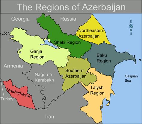 Azerbaiyán mapa muestra el callejero relieve muestra el callejero con relieve satélite muestra las imágenes de satélite híbrido muestra las imágenes con los nombres de las calles. Map Of Azerbaijan Regions - Azerbaijan • mappery ...