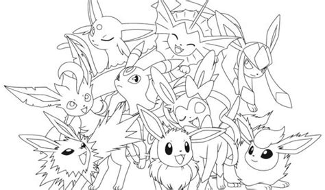 Pikachu, bulbizarre, salamèche, mew, evoli. Coloriage Evoli Pokemon Coloriage Evoli Et Ses évolutions ...