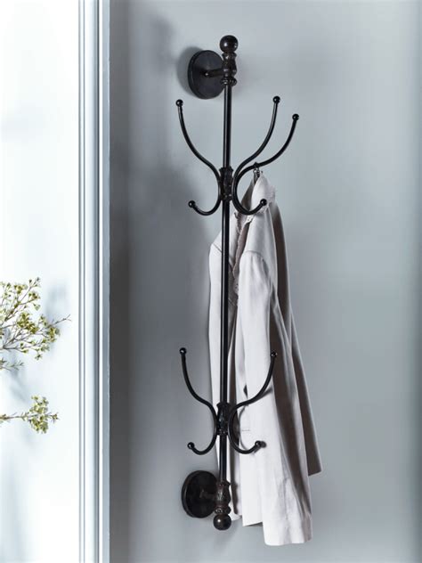 Long wall mounted coat rack. Industrial Wall Mounted Coat Rack | Wall mounted coat rack ...