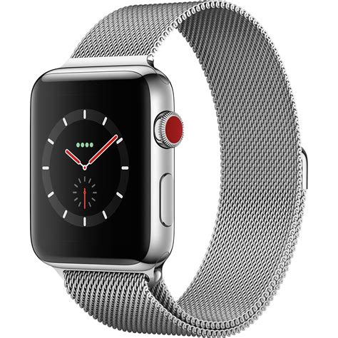 The apple watch series 3 is available in gold, silver, space gray aluminum, and space black stainless steel cases. Apple Watch Series 3 42mm Smartwatch MR1J2LL/A B&H Photo Video