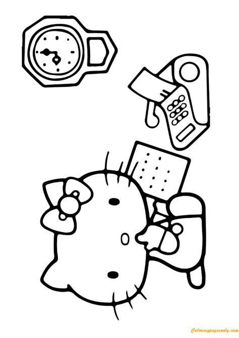 Free printable hello kitty coloring page s ,here you can download hello kitty color pages plates of all your favorite hello kitty coloring p. Hello Kitty Taking Paper Coloring Page - Free Coloring ...