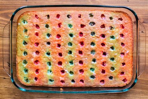 Red white and blue poke cake. Flag Decorated Jello Poke Cake - Vintage Recipe Tin