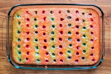 Only a few ingredients to make this easy cake! Flag Decorated Jello Poke Cake - Vintage Recipe Tin