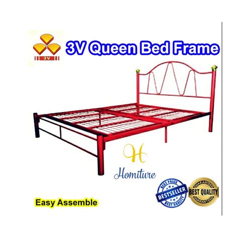 * new queen size bed , double bed frame (rangka besi katil queen) for sale ~ !!! 3V Metal Queen Bed Frame/ Katil Besi Queen Size / Bedroom ...