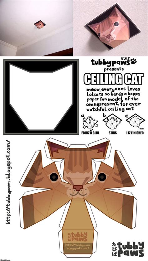 Ceiling cat prayer praise ceiling cat who be watching you, may him has a cheezburger what you friend's sister's cat got stuck in the vent, and was making the occasional meow, making us wonder. How to Make Your Very Own Ceiling Cat - Blogiversity ...