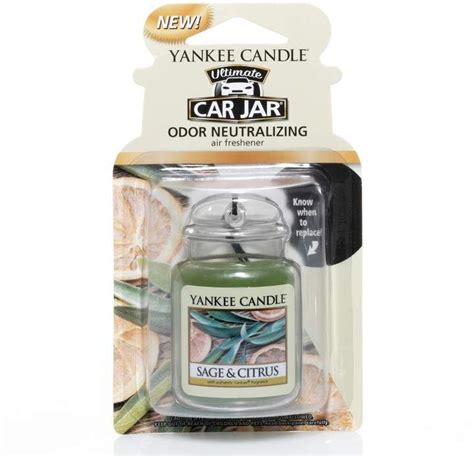 Yankee candle black coconut car jar ultimate air freshener. Yankee Candle Car Jar Sage & Citrus Air Freshener (With ...