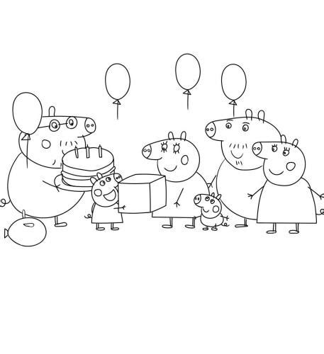 < disegno da stampare e colorare di peppa pig e i suoi amici. Peppa pig: 72 disegni da stampare e colorare - A Tutto Donna