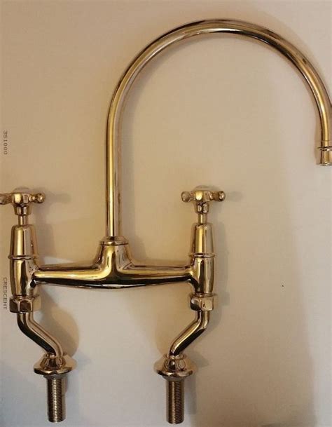 Large in scale and handcrafted from solid brass, the interpretation features a ruggedly beautiful pull handle that lets. WATERWORKS Easton Kitchen Bridge Faucet Unlaquered Brass # ...