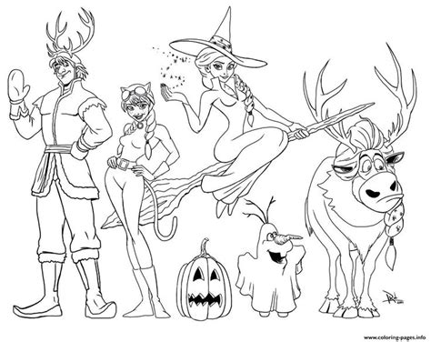 Easy frozen printable coloring pages. Print frozen halloween coloring pages | Halloween coloring ...