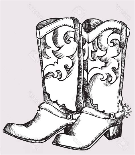 I thought this would look great with gold foil on a black tote. Cowgirl Boots Vector at Vectorified.com | Collection of ...