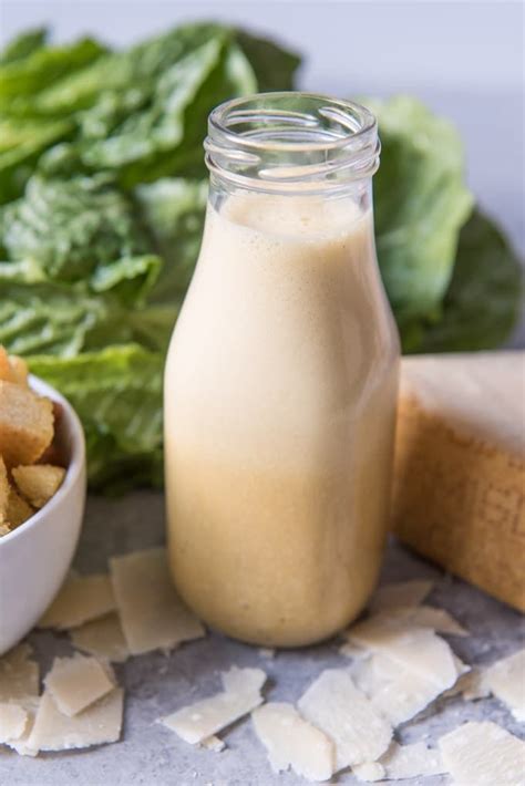 Once you order, the breadsticks keep comin' — and sometimes the pasta does too. An image of a glass jar of homemade caesar salad dressing ...