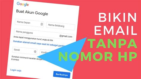 Dapat dilepas bagian depan gilingan jika tidak ingin dipakai. Cara Membuat Emai Tanpa No HP (Gmail) - YouTube