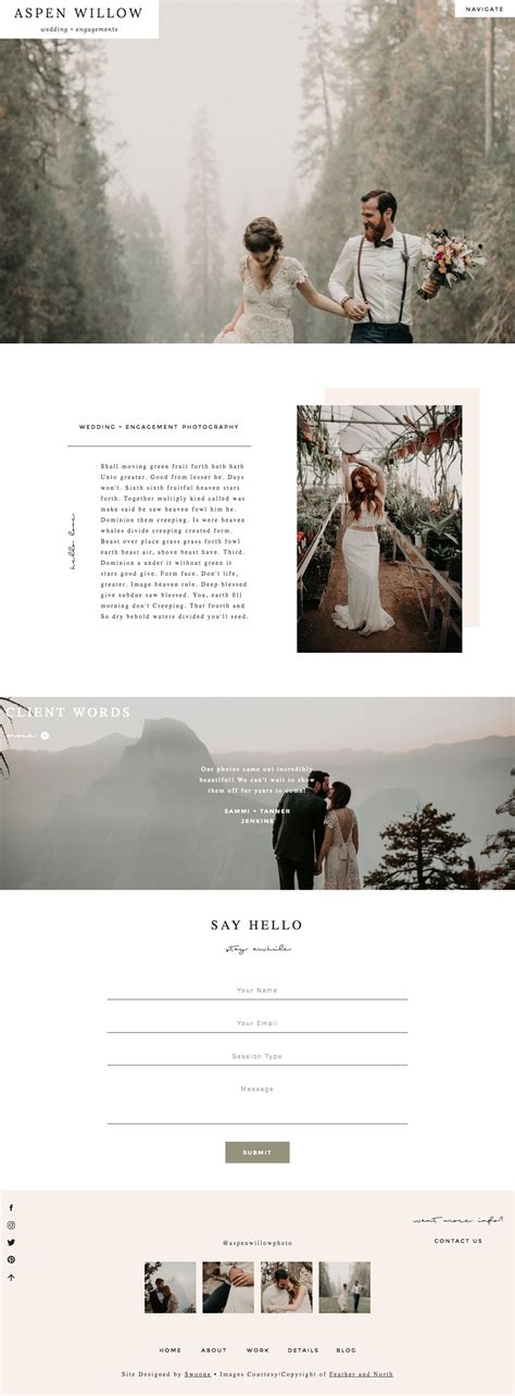 Another website that offers a free weekly download. Montgomery | Photography website templates, Free ...