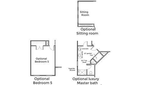 Heron Point Hanover upstairs options. Luxury bath, optional 5th bedroom & an optional sitting ...