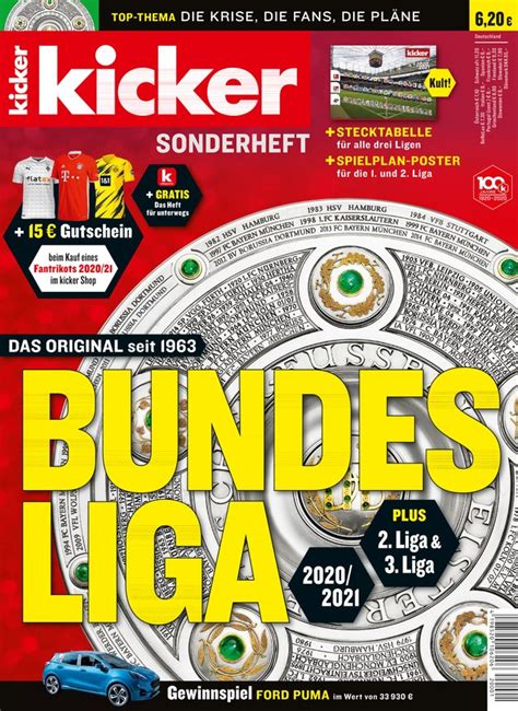 Bundesliga 2020/2021, der spielplan der gesamten saison: kicker Bundesliga Sonderheft vom 27.08.2020 - als ePaper ...