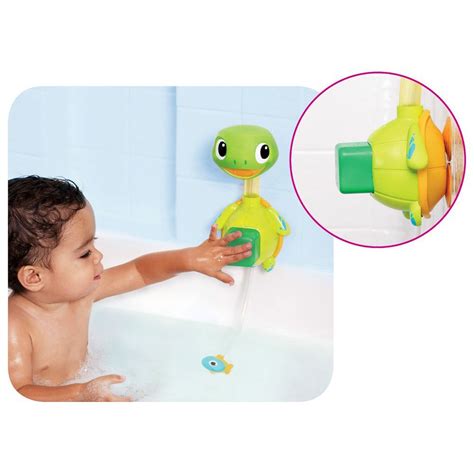 The foam backrest creates a comfortable baby bath chair for newborns, while for older babies there's bottom support so they can sit up easily. Munchkin Baby / Child Interactive Turtle Shape Shower Bath ...