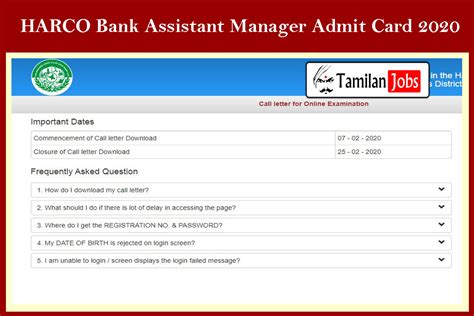 Various banks that provide jobs include: HARCO Bank Assistant Manager Admit Card 2020 Released