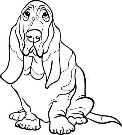 Superzings are here and they are everywhere! Basset hound dog cartoon for coloring book — Stock Vector ...