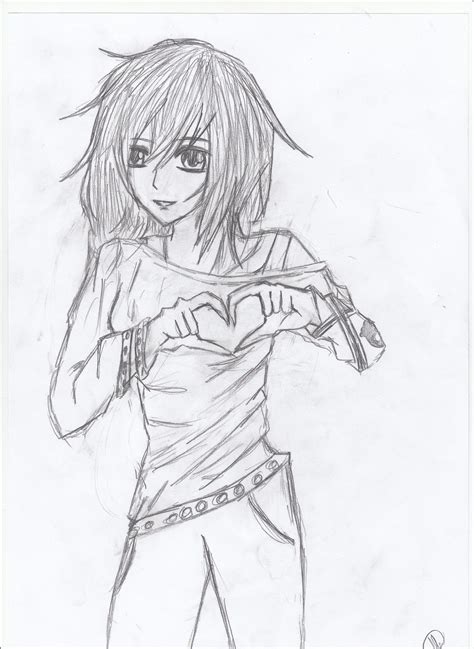 All the best anime sketch pencil 38+ collected on this page. Pin by Juli Besteman on Tekenen | Pinterest | Girls in love, In love and Art