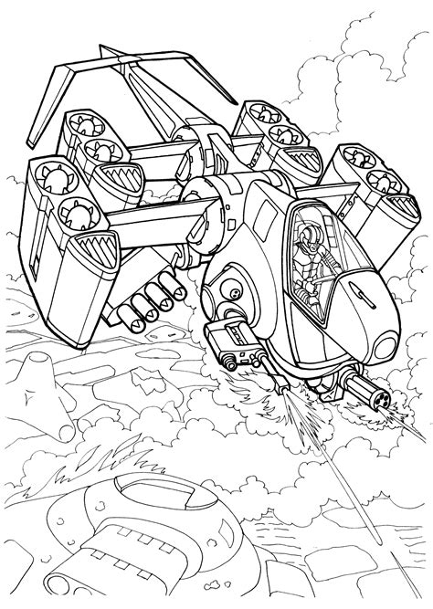 There are 41 different selections including police, fire, race car. Coloring page - Combat space ship