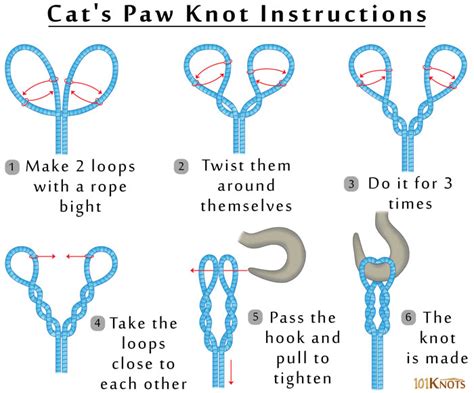 The overhand knot, for example, is also known as. Cat's Paw Knot | 101Knots