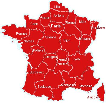 Que as comidas típicas da frança são absolutamente deliciosas, isso ninguém pode negar. Mapa de França