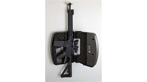 It accepts a rifle with a magazine inserted, though you will need to have an empty chamber and the action locked open. Hornady RAPiD Safe AR Wall Lock | Free Shipping over $49!
